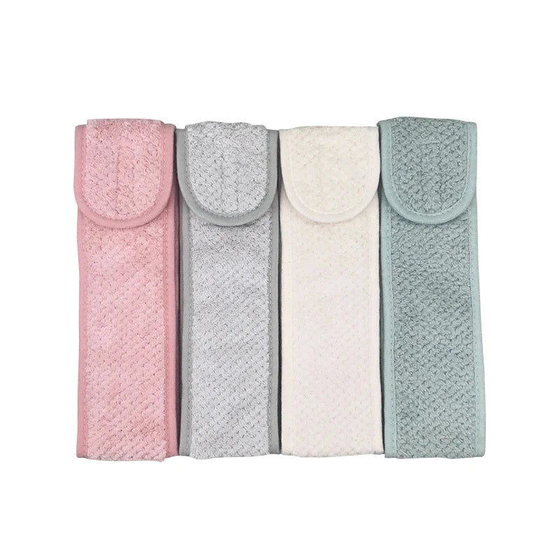 Adjustable Makeup Headband Soft Fleece Face Wash Towel Bath Spa Facial Hairband Skincare Beauty Head Wrap Accessory