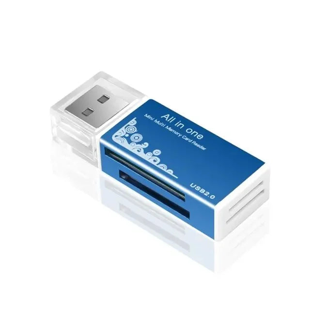 2-in-1 USB 3.0 High Speed Card Reader TF Memory Card Adapter Portable USB Flash Drive Design for PC Laptop Office Accessories