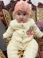 Baby Girl Coming Home Outfits Set Personalized Name Jewelry Crown Clothing Vintage Croche Infant Care Products Body Suit Pajamas