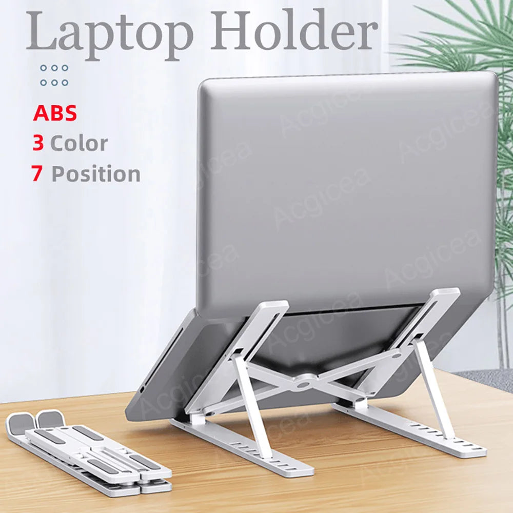 7 Levels Laptop Stand Portable Foldable ABS Tablet Computer for Macbook Apple  Air Pro Lenovo Bracket Universal Pad PC Holder