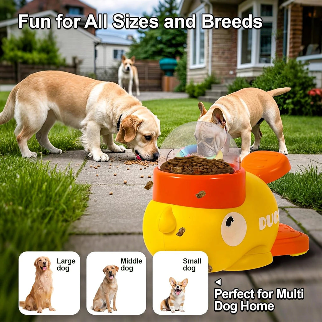 Interactive Duck Shaped Treat Toy Dog Interactive Treat Dispenser Toy for Small Medium Dogs and Cats
