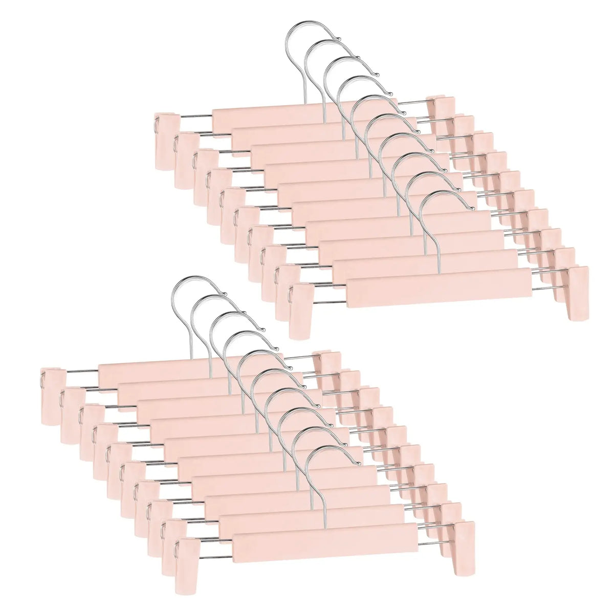Pants Hangers with Adjustable Non-Slip Clips Anti-Rust Hanging Hook for Trouser,Skirts,Jeans,Clothes Hangers