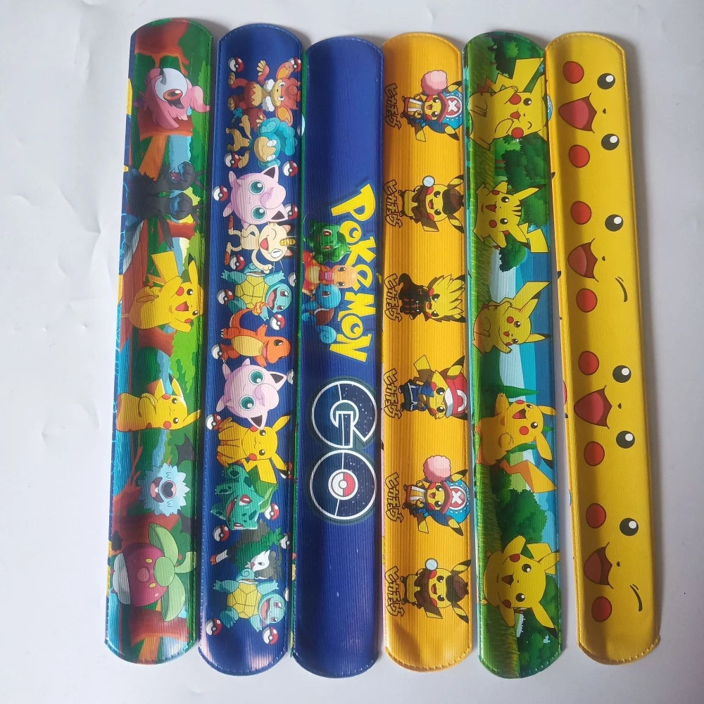 Pokemon Cute Pikachu Bracelet Wristbands A Aariety of Anime Doll Characters Children Pat Circle Educational Toys Birthday Gift