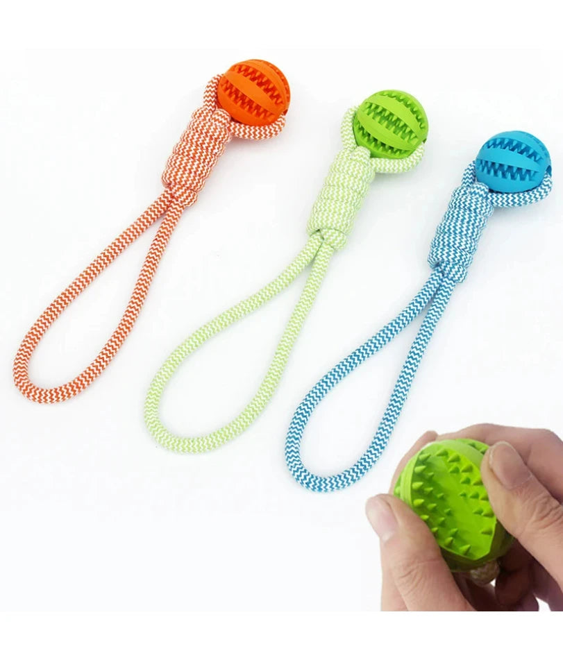 Dog Toy Ball with Rope for Feeding, Self-Entertainment, Boredom Relief, Durable Chew Toy, Pet Supplies