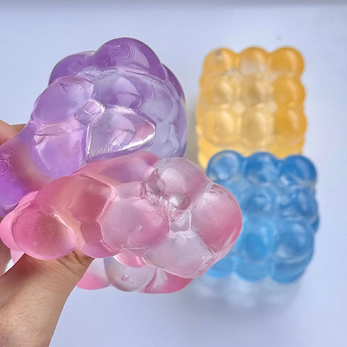 1JJ-New Three-Dimensional Candy Kneading Music Adult Stress Relief Squeeze Sensory Toys Decompression Simulation Cube Party Gift