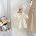 2026 Spring Summer Baby Girls Bodysuit Toddler Girl Princess Dress Infant Lace Embroiery Onesies Newborn Girls Clothing