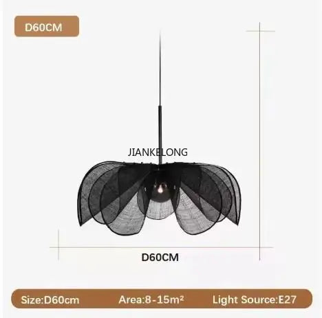 Wabi Sabi Flower Chandelier French Fabric Modern Ceiling Pendant Lights Home Decor Lighting Hanging Lamp  room decorchandeliers