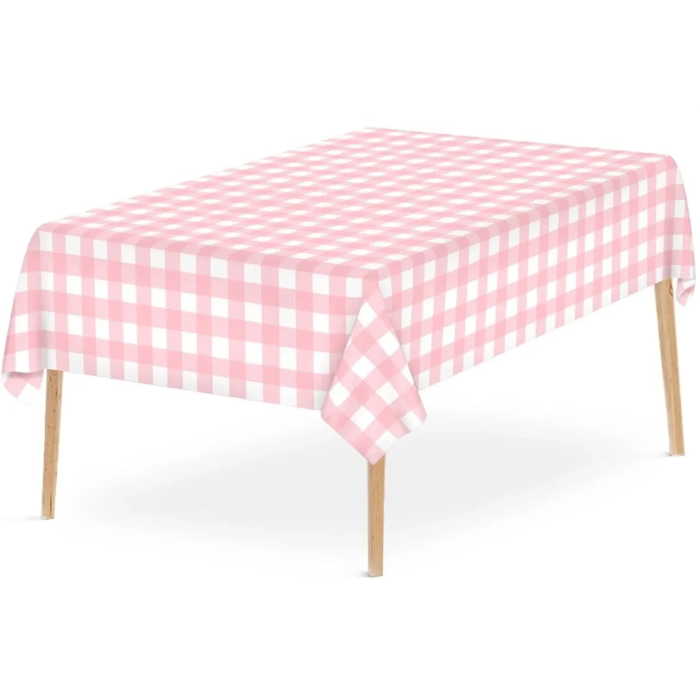137x274cm thick plastic tablecloth waterproof disposable PP rectangular restaurant party wedding decoration checkered tablecloth