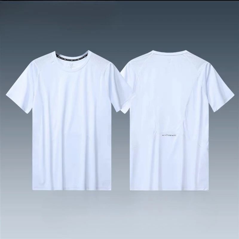 1pc Men 2026 Summer Sports T Shirt Slim Fit Quick Dry Breathable Top For Running Fitness Training Athletic Wear