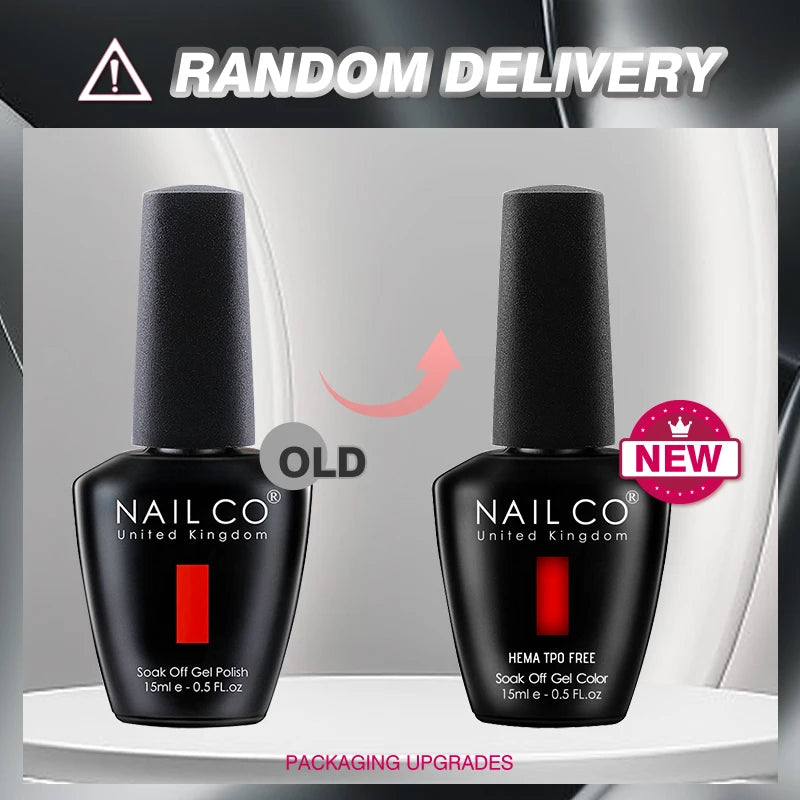 NAILCO 333 Colors Gel Nail Polish Semi Permanent Varnishes Nails Art Design Hybrid Soak Off Top Base Coat UV Gel Manicure 15ml