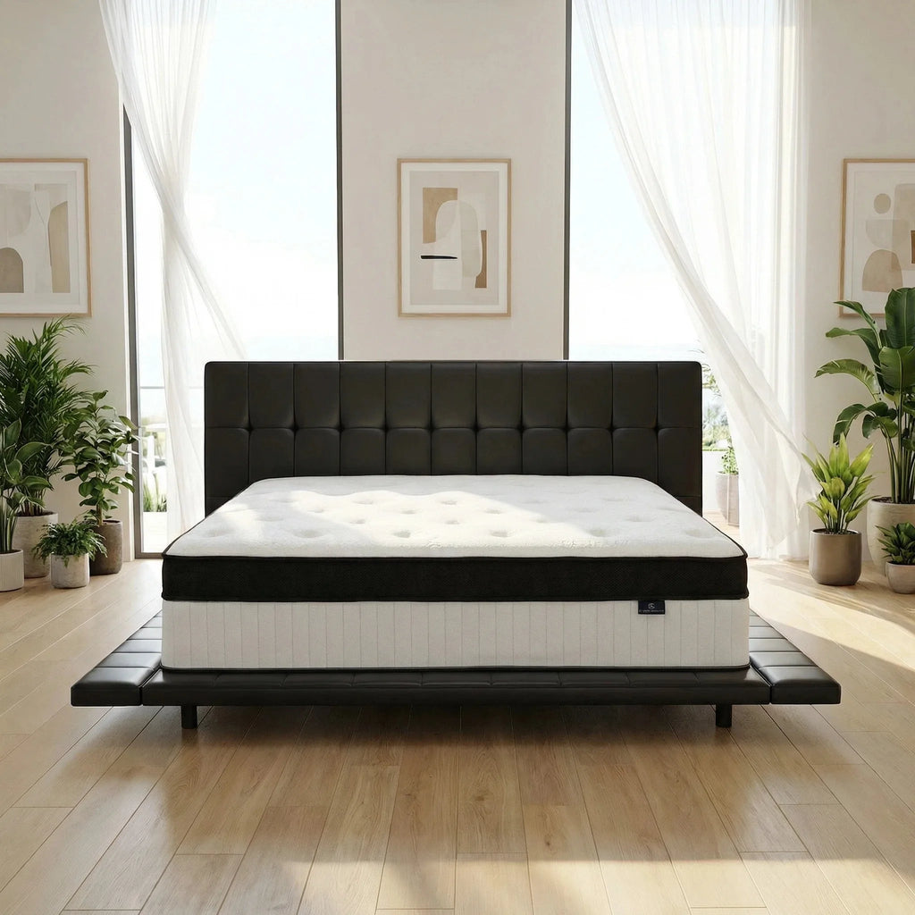 10/12 Inch Queen Twin Full King Size Hybrid Mattresses in a Box with Individual Pocket Springs - Medium Firm and Pressure Relief