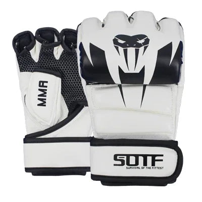 Unisex Sparring Punching Gloves Wear Resistant 3cm Thickened Punching Bag Gloves Fingerless for Boxing Kickboxing Muay Thai MMA