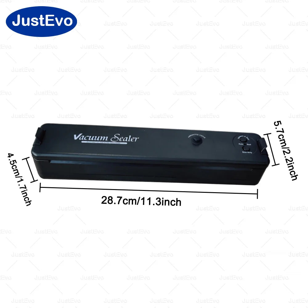 JustEvo Food Vacuum Sealer Machine Portable Automatic Food Saver Includes 10 Bags US Plug Kitchen Mini Packaging Appliance Seal in Seconds
