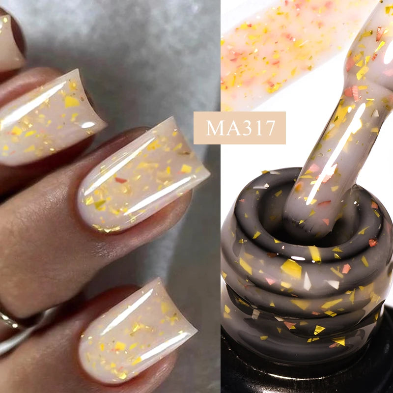 7ml Nude Rubber Base Gel, 68 Colors, DIY Nail Art Supplies Gel for Nails Design, UV LED Soak Off, Easy to Apply, Long Lasting