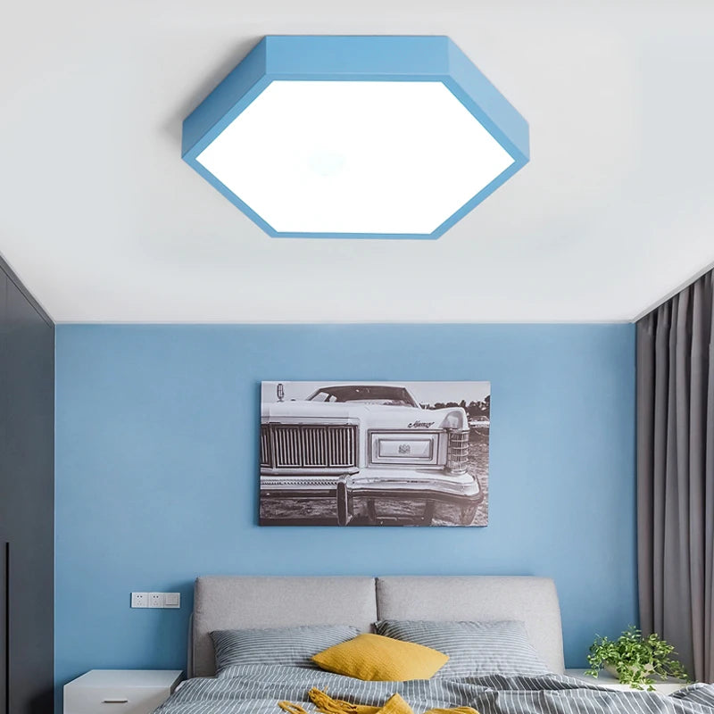 ADELIER Modern LED Ceiling Lights Macaron Hexagonal Ceiling lamp Study Living room Bedroom Living Room Lighting