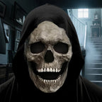 Full Head Latex Skull Mask Realistic Horror Halloween Cosplay Mask for Adults Scary Party Costume Skeleton Headgear Prop