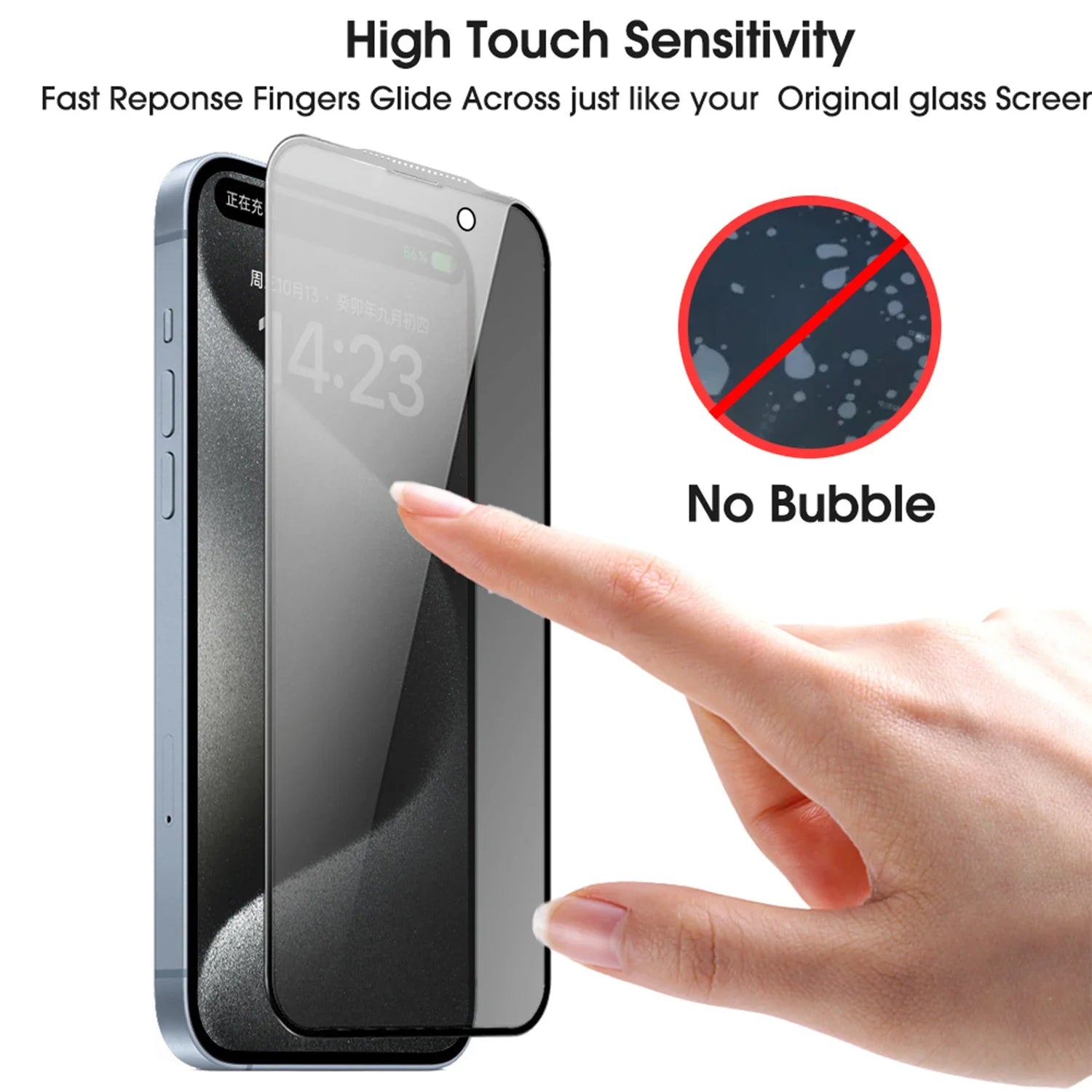 1-5Pcs Privacy Screen Protector for iPhone 17 17Air 17Pro 17 ProMax 9H Tempered Glass Anti-spy Films with Easy Install Kit