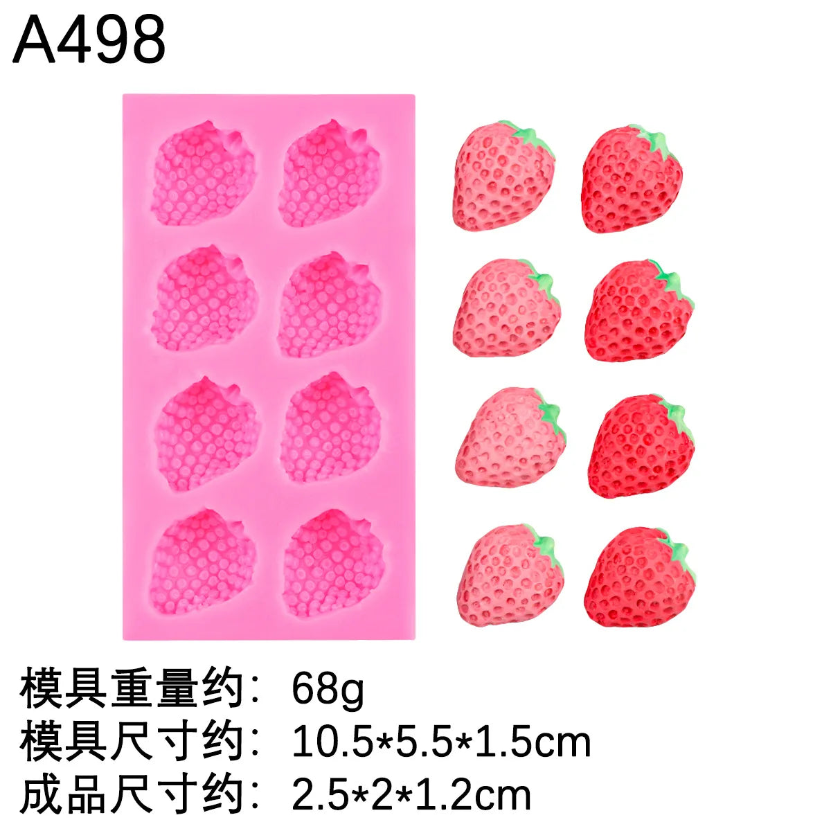Fruit Strawberry Silicone Mold Fondant Chocolate Jelly Making Cake Decorating Tools DIY Plaster Clay Resin Moulds