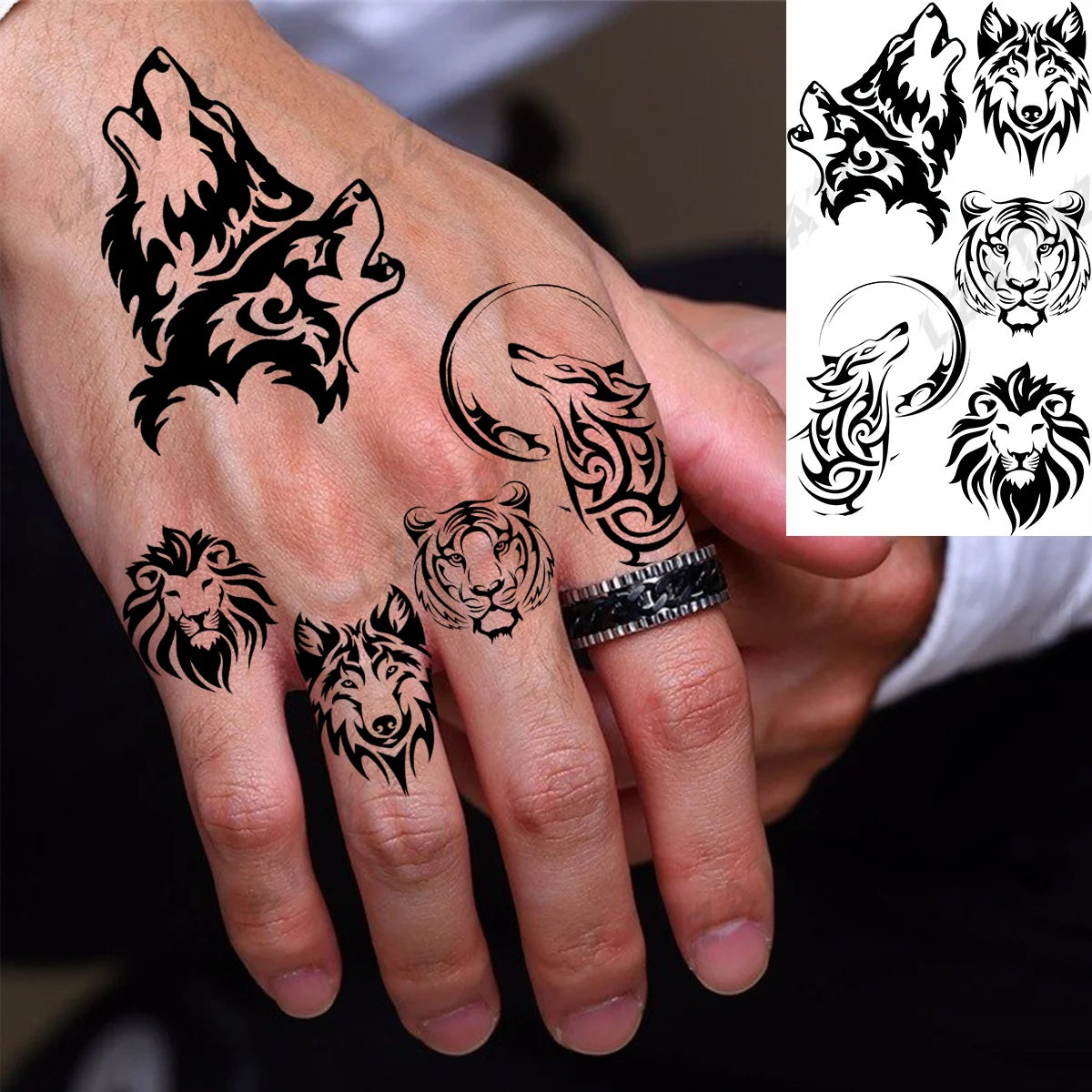 Realistic Eye Flower Temporary Tattoos For Woman Adults Rose Butterfly Tiny Fake Tattoo Sticker 3D Finger Waterproof Tatoos