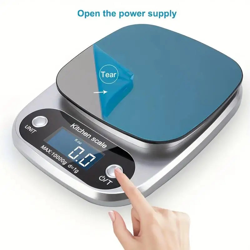 10kg/1g Digital Kitchen Scale High Precision LCD Electronic Food Scale Jewelry Coffee Baking Portable High-quality Kitchen Tools