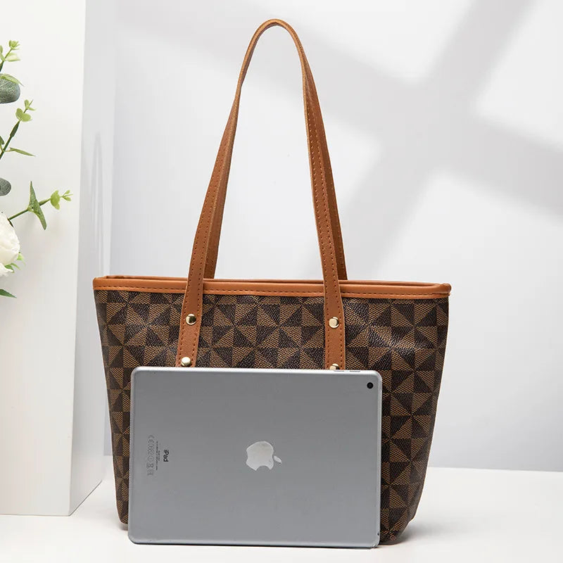 Women's Bag 2023 New Embossed Floral Handbag Shopping Bag Versatile Large Capacity Bucket Bag
