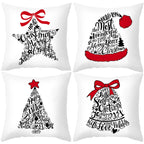 45cm Merry Christmas Cushion Cover Pillowcase 2023 Christmas Decorations for Home Ornament Happy New Year Christmas Decor