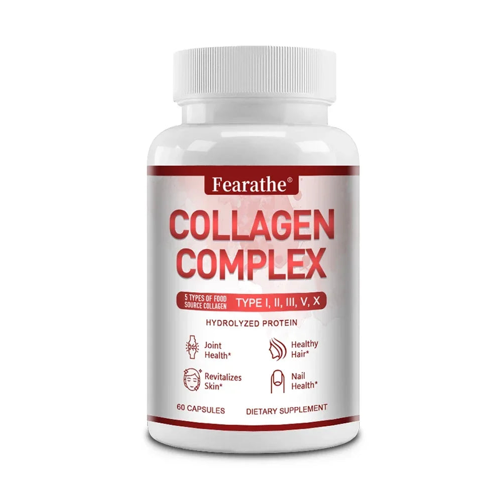Multiple Collagen - Supports Skin, Hair, Nails and Joints Health, Support Cell Health, Anti-aging, Antioxidant, Women & Men