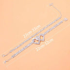 Beautiful Dazzling Cubic Zirconia Chain Anklet for Women Fashion Silver Color Ankle Bracelet Barefoot Sandals Foot Jewelry