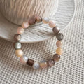 Vintage Pink Brown Beaded Bracelet Unique Stylish Jewelry Gift for Women Friendship Bracelets Браслет