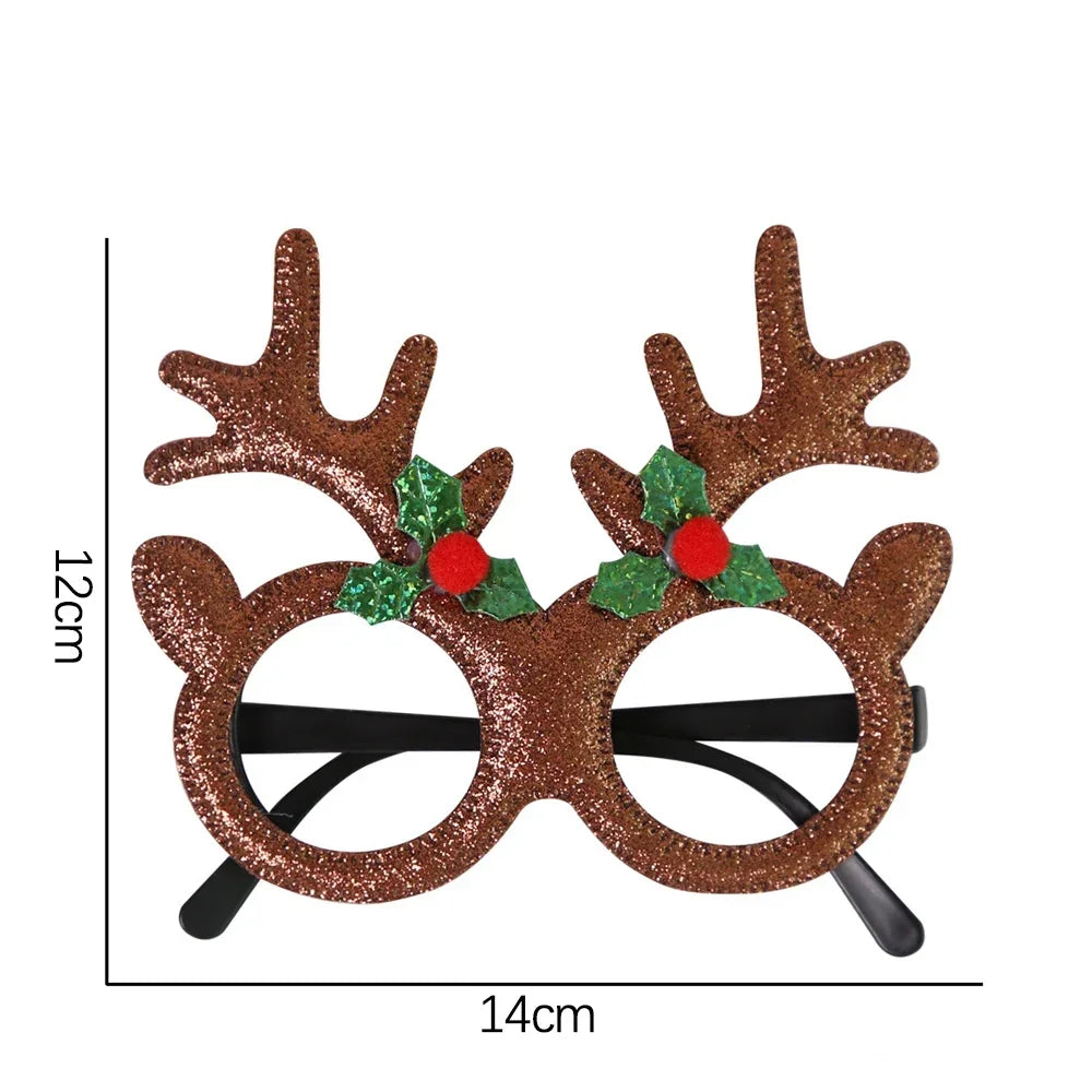 Christmas Glasses Santa Claus Xmas Tree Snowman Plastic Glasses Kid Gift Xmas Party Supplies Photo Props Christmas Decoration
