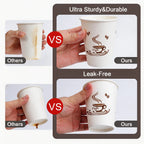 50/100/200PCS 9 oz Disposable Paper Cups for Hot & Cold Drinks – Leak-Proof Coffee Cups, Durable & Eco-Friendly, Ideal for Cafés, Restaurants, Offices, Home Use, Parties, and Everyday Beverage Serving