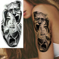 1 Sheet Joker Bad Guy Gangster Temporary Tattoos For Men Women Realistic Fake Tattoos Waterproof Long Lasting Arm Tatoo Stickers