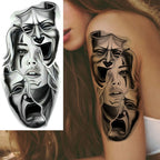 1 Sheet Joker Bad Guy Gangster Temporary Tattoos For Men Women Realistic Fake Tattoos Waterproof Long Lasting Arm Tatoo Stickers