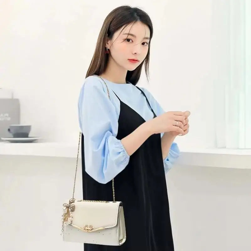 Korean Version Women's Crossbody Bag Sequin Chain Shoulder Bag Mobile Phone Bag