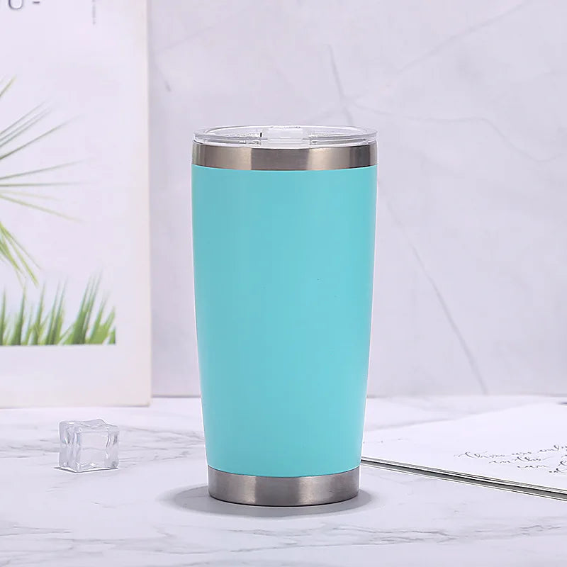 20oz Tumbler with Lid , Stainless Steel Vacuum Insulated Coffee Tumbler Cup, Double Wall Powder Coated Travel Mug