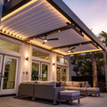 4X6 Pergola Roller Shutter And LED Light Waterproof Outdoor Pergola Garden Gazebo Aluminium Pergola