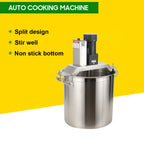 Commercial Hot Pot Sauce Frying Machine 110V 40L Automatic Food Mixer For Hotels Food & Beverage Factory Farms Restaurant Industrial Cooking Kettle Machine
