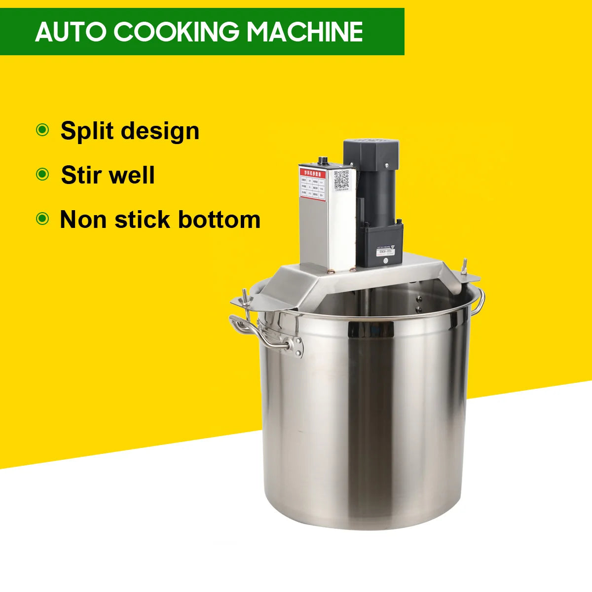 Commercial Hot Pot Sauce Frying Machine 110V 40L Automatic Food Mixer For Hotels Food & Beverage Factory Farms Restaurant Industrial Cooking Kettle Machine