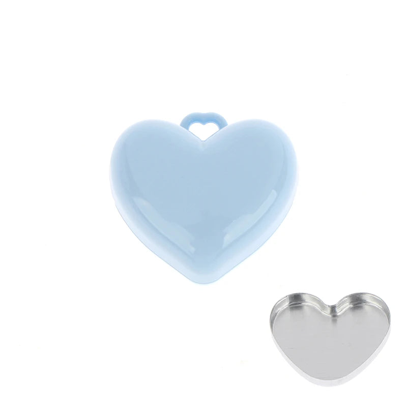 1Pcs Heart Shape Blush Empty Compact with Mirror, Keychain DIY Refillable Powder Case for Makeup
