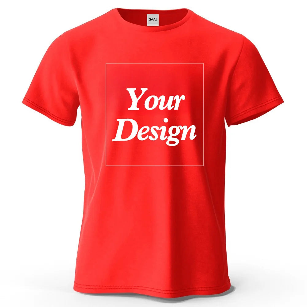 Custom T shirt Customized tshirt Personalized Tee Shirt Diy Print Your Photo Brand Logo Text Men Women 100% Cotton Premium Gift