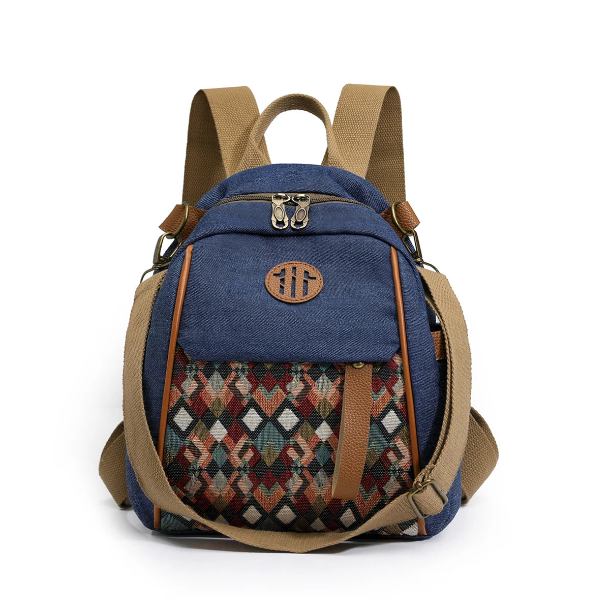 Women's Bags 2026 New Canvas Women's Crossbody Bag Single Shoulder Small Square Bag Trendy Mom Bag Ethnic Style