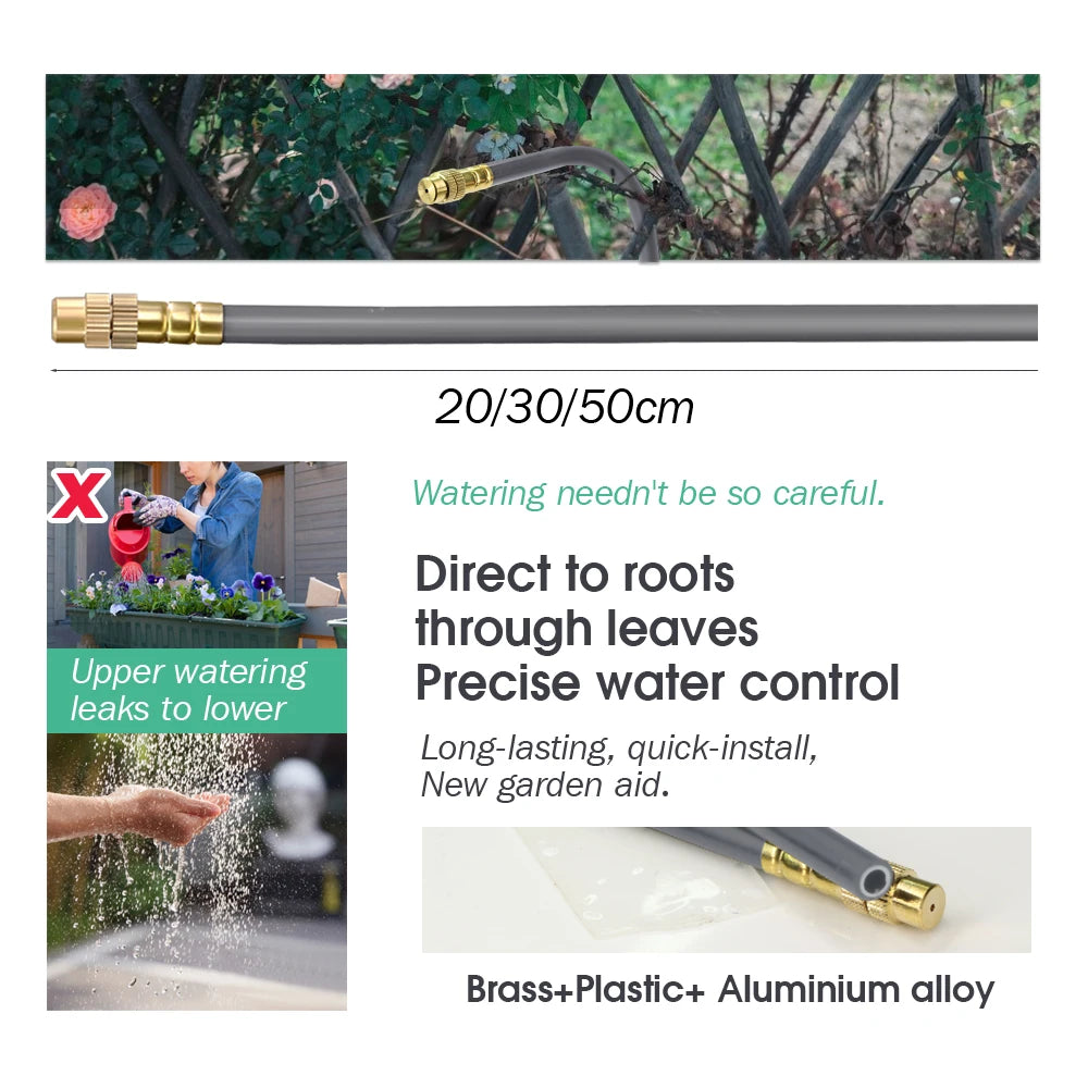 3/8" 9/12mm Misting Cooling System 360° Free-Bend Nozzle Atomizer Sprayer PE Hose 80 Mesh Filter Garden Irrigation Watering Kit