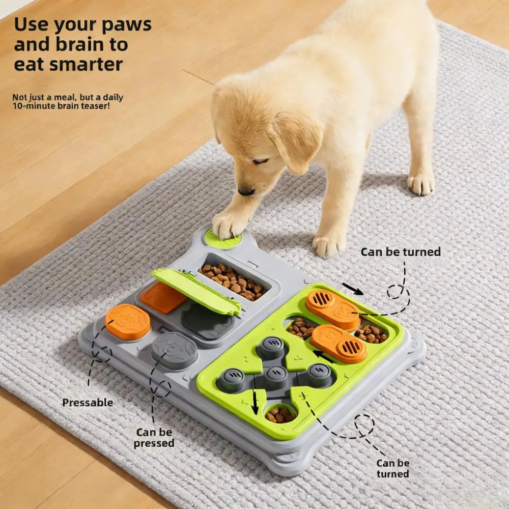 Interactive puzzle toy for small/medium/large dogs, feeding & training use, improves IQ