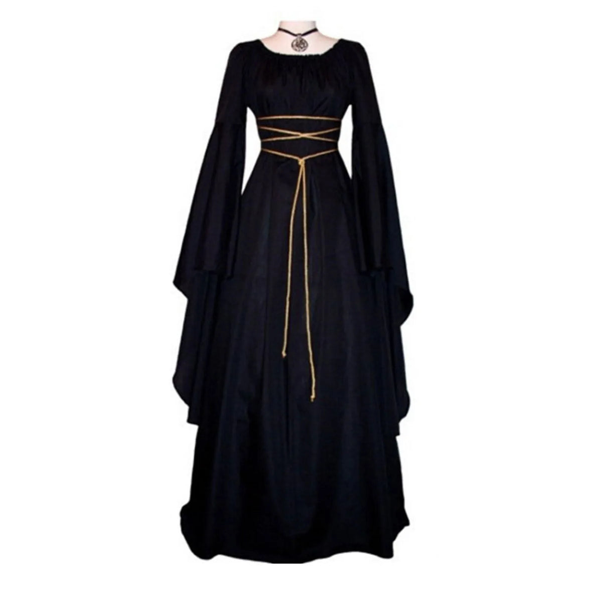 Women Dresses Vintage Medieval Cosplay Costume Ghost Witch Vampire Gothic Dress Halloween Christmas Masquerade Party Dress
