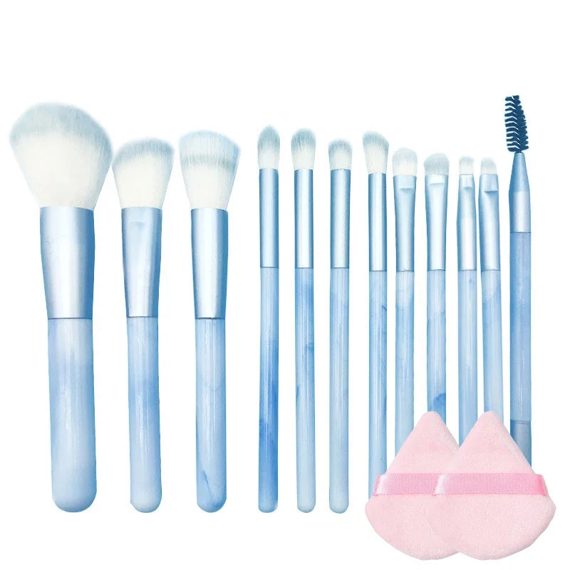 12pcs Professional Makeup Brush Set Premium Synthetic Foundation Concealer Powder Eyeshadow Blush Brushes Hygienic Beauty Tools