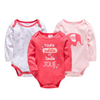 3pcs/set Baby Girls Clothes Bodysuits Infant 100% Cotton Soft Long Sleeve Jumpsuits 0-24M Newborn Cartoon print Playsuit Onesie