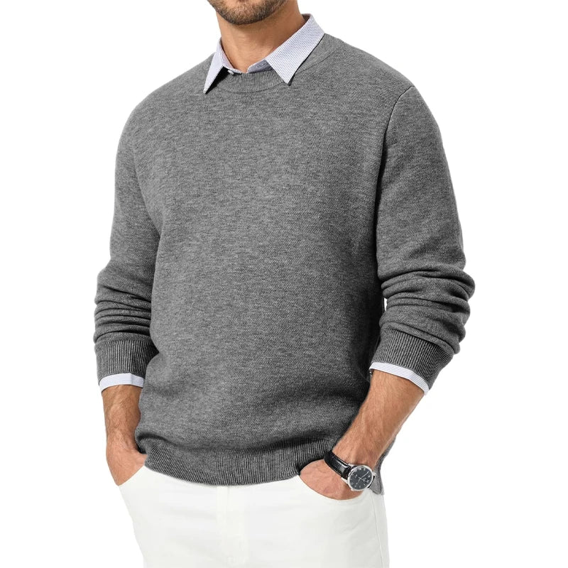 Animal Game Men's Woolen Knit Sweater Crew Neck Casual Pullover Knitwear Autumn Classic Soft Cold Blouse Winter Warm Streetwear