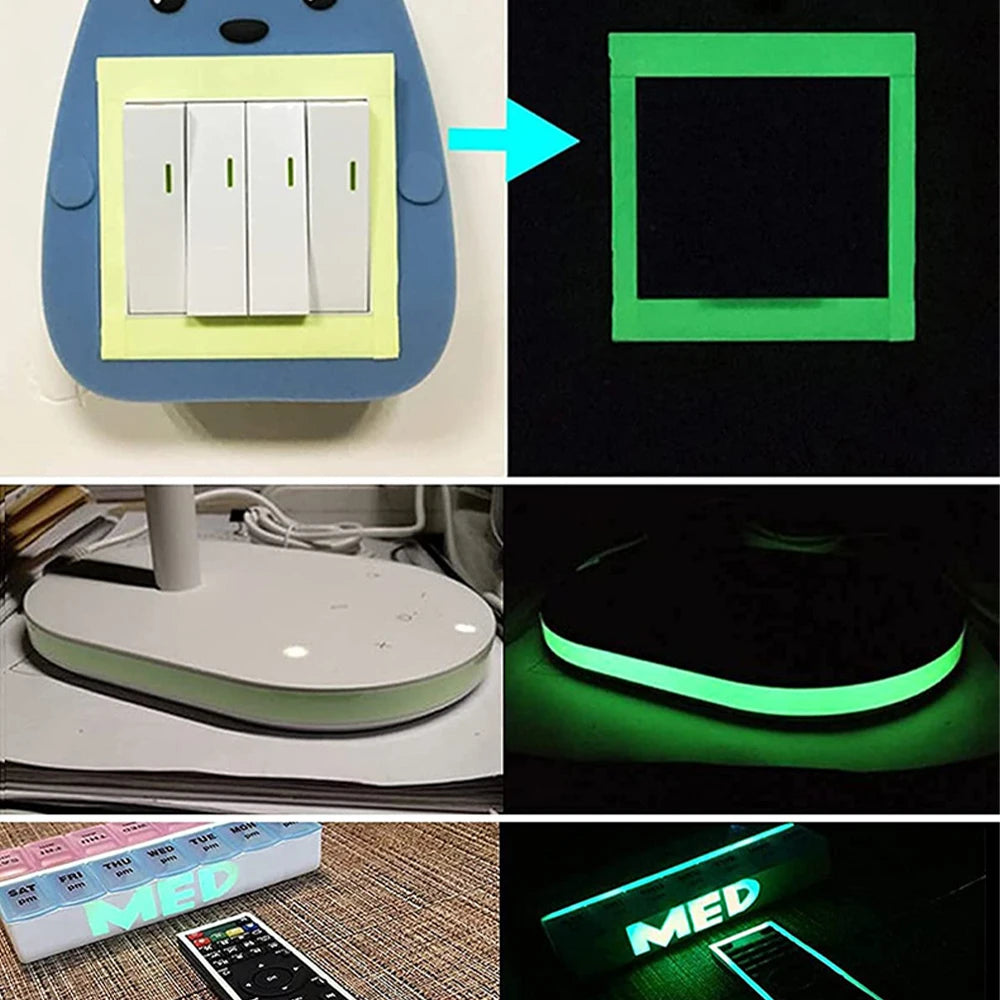 Luminous Tape 5 Meters Self-adhesive Glow Emergency Logo In The Dark Safety Stage Stickers Home Decor Party Supplies Decorative