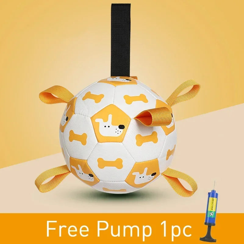 Dog Interactive Football Toys Children Soccer Dog Outdoor Training Balls Pet Sporty Bite Chew Teething Ball With Cute Printing