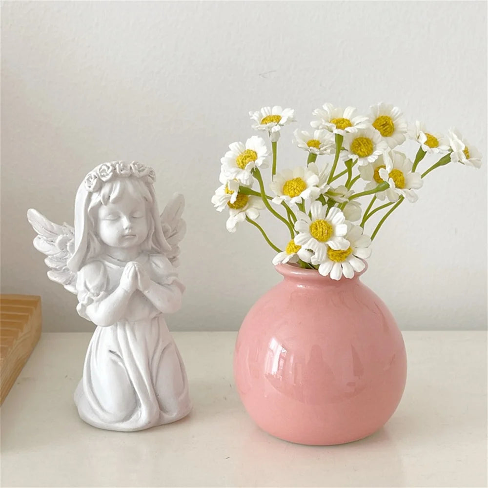 Silicone Fondant Mold 3D Prayer Angel Boy Girl DIY Soft Pottery Plaster Chocolate Jelly Cake Decor Baking Tools Resin Craft Mold